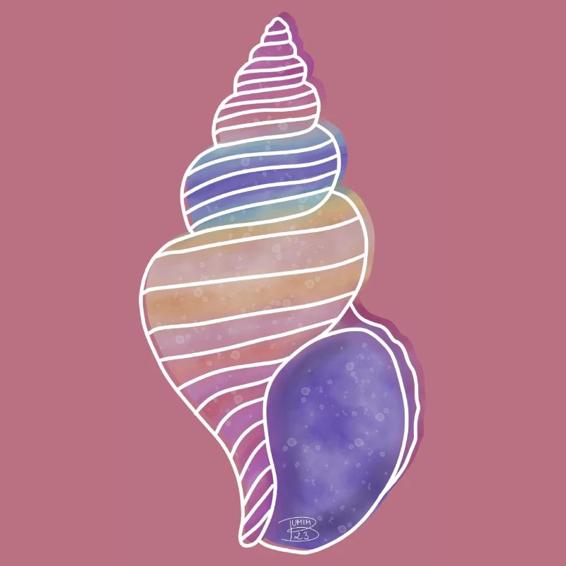 "Snail Shell", Boho Line Art Design, "Shells"