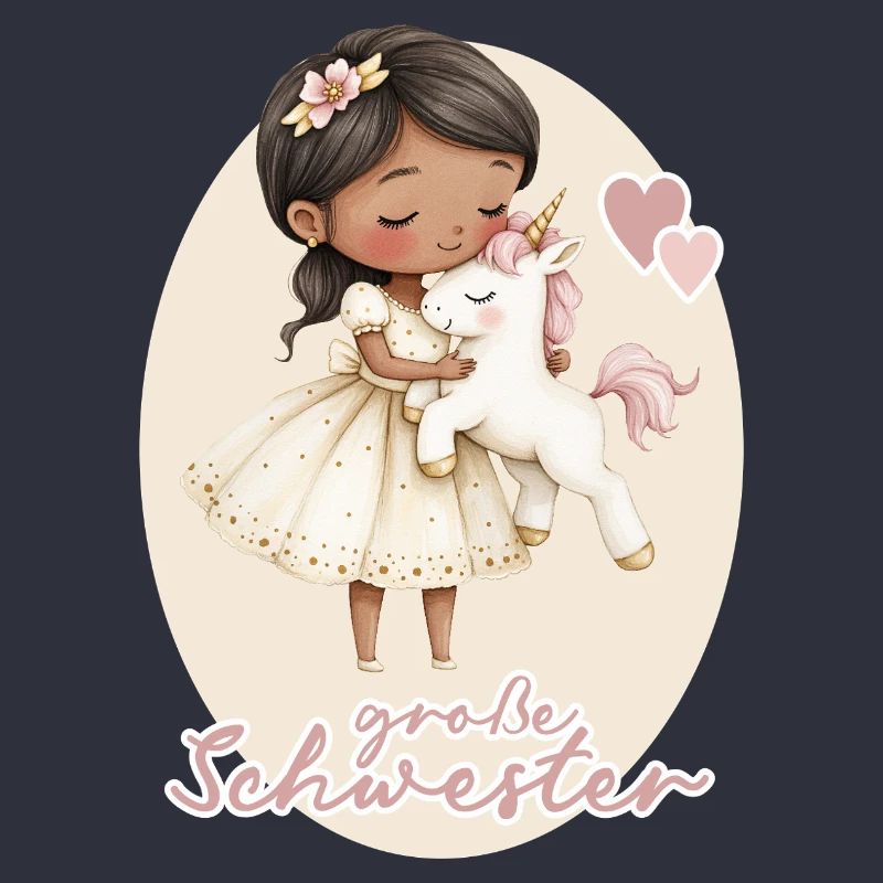 Grosse Schwester Maedchen Einhorn 3