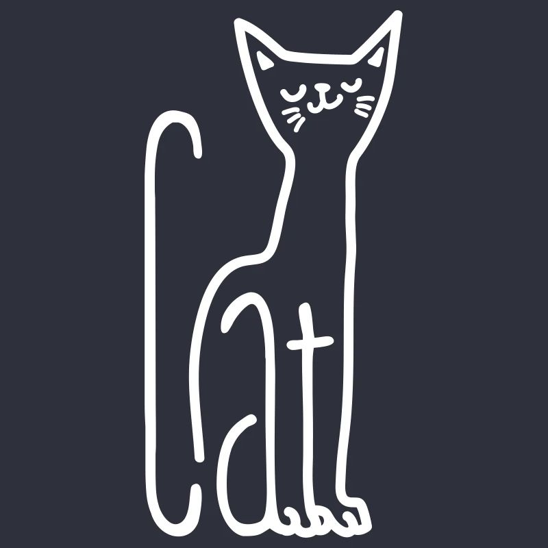 naughty cat from letters comic style