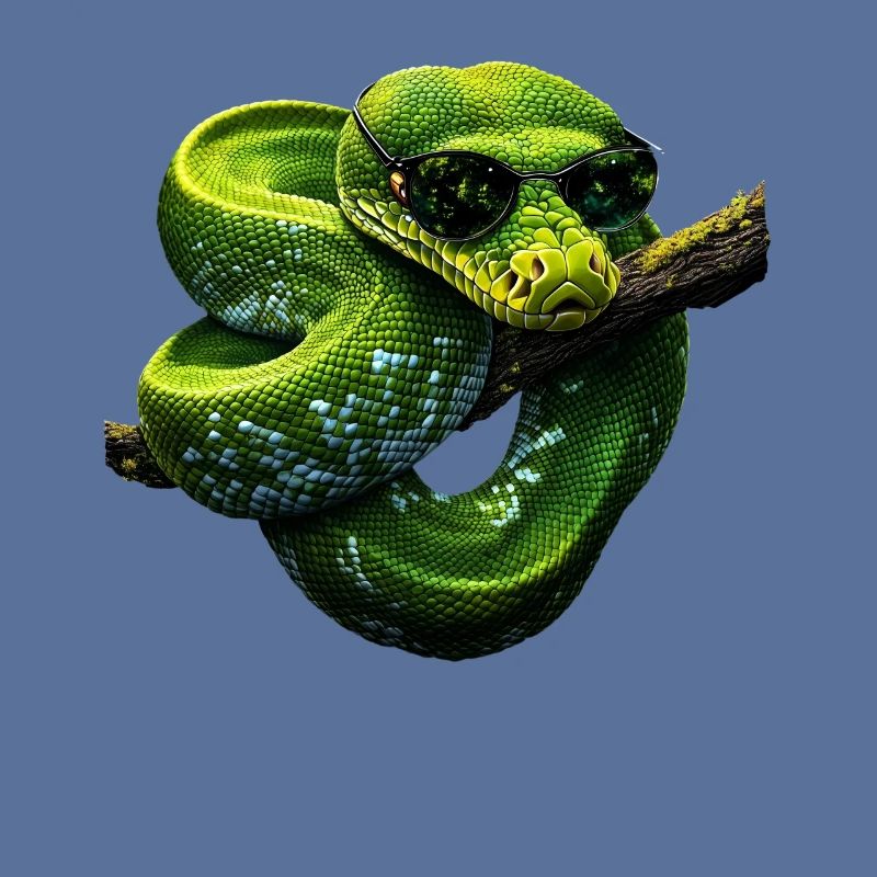 Arbre vert Python Serpents Amoureux Terrarium