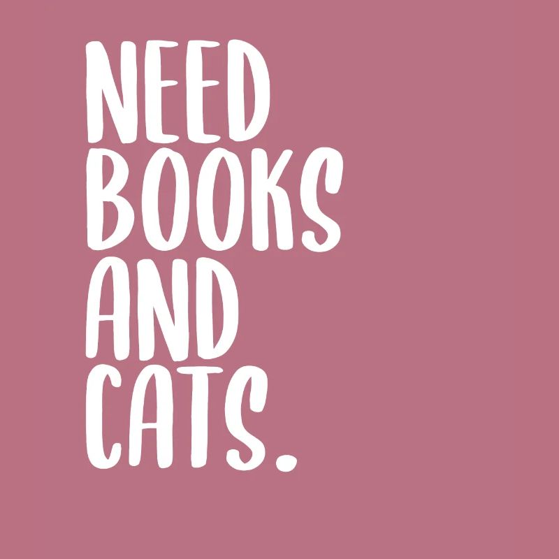 Bücher und Katzen Spruch
