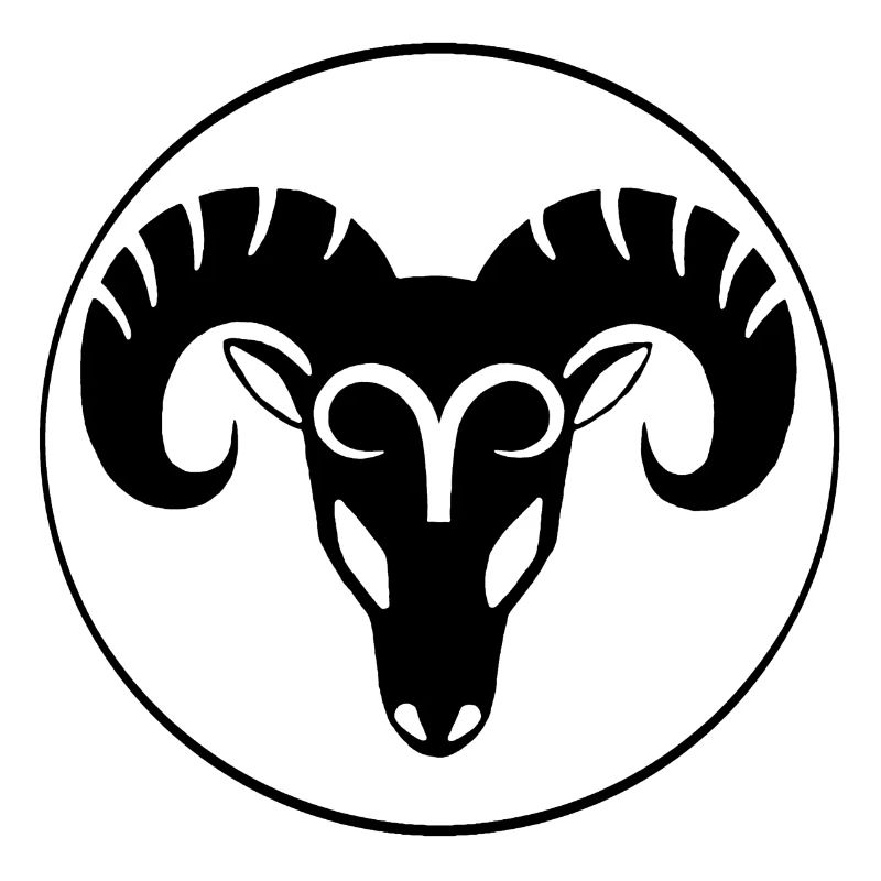 Zeichen des Tierkreises schwarzes Widder