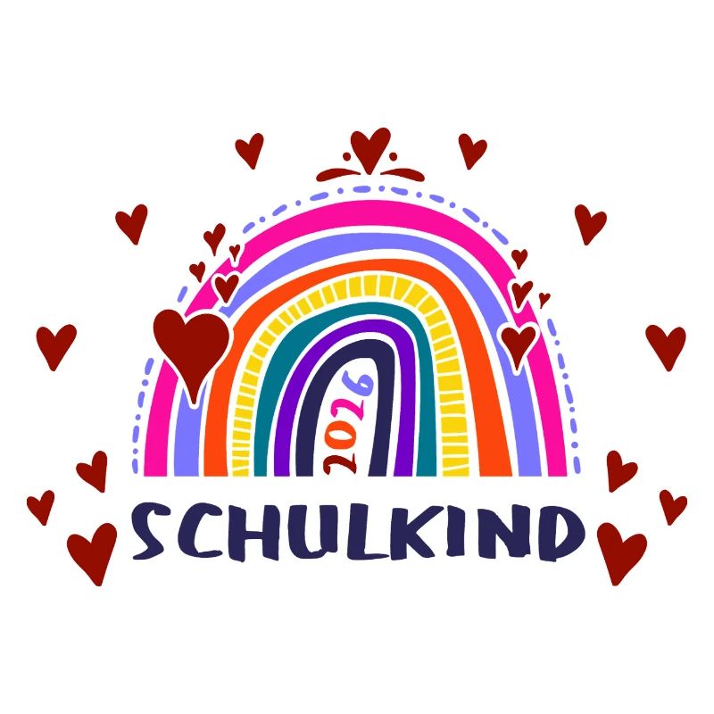 Schulkind 2026 - Einschulung - Regenbogen
