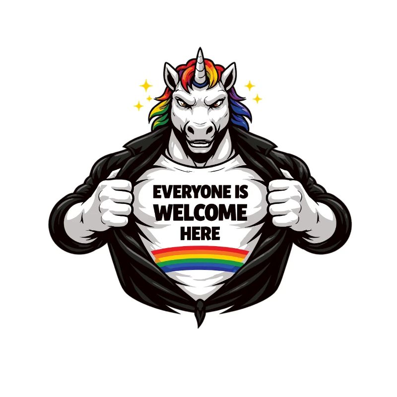 Diversity & Respect Rainbow Statement Design