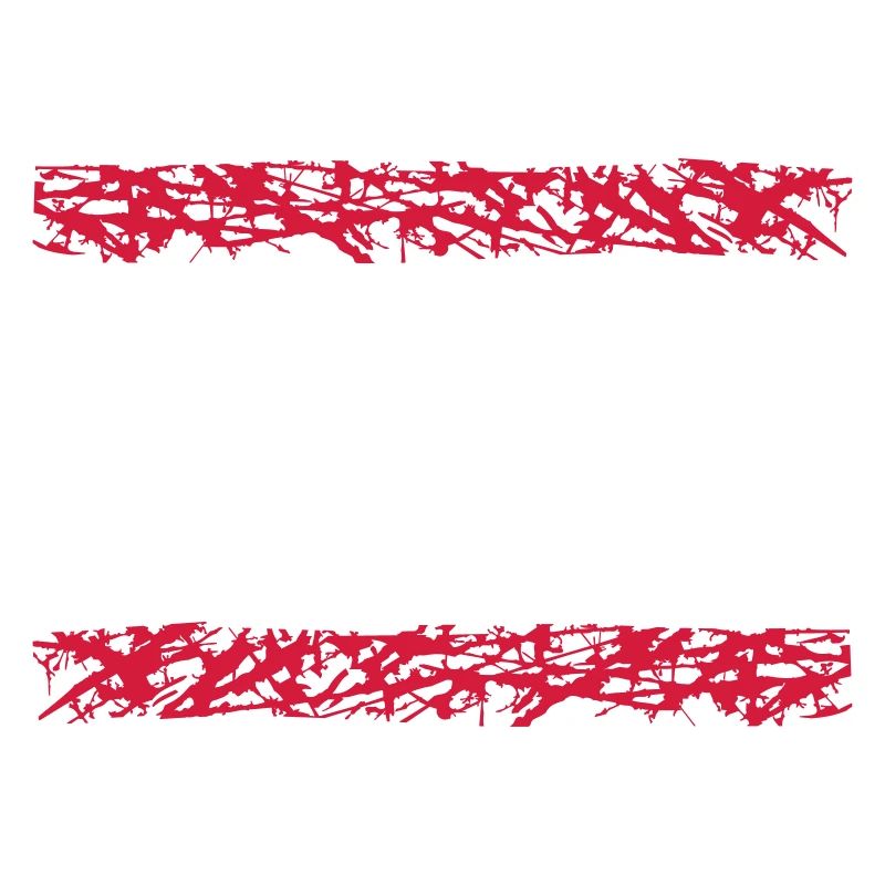 2 red stripe line bar underlined frame around