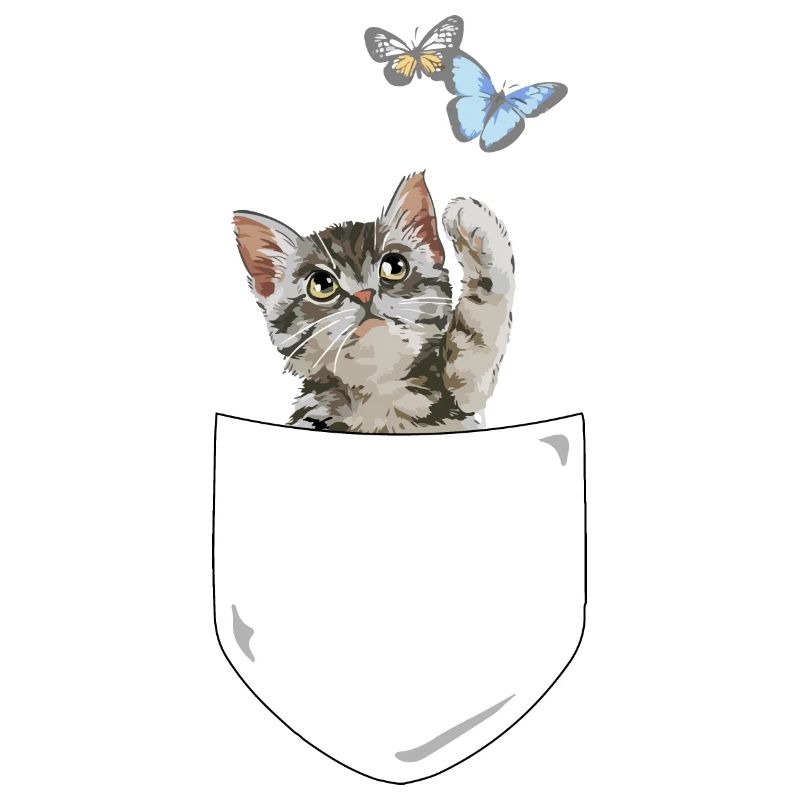 Katze in der Tasche, süßes Kätzchen