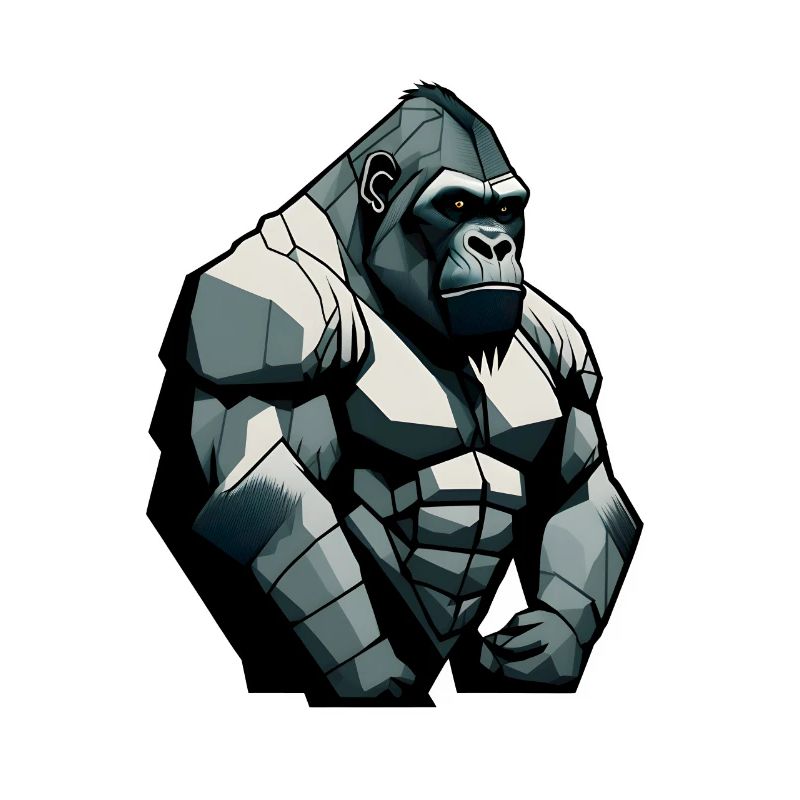 Gorilla mit einfachem Design