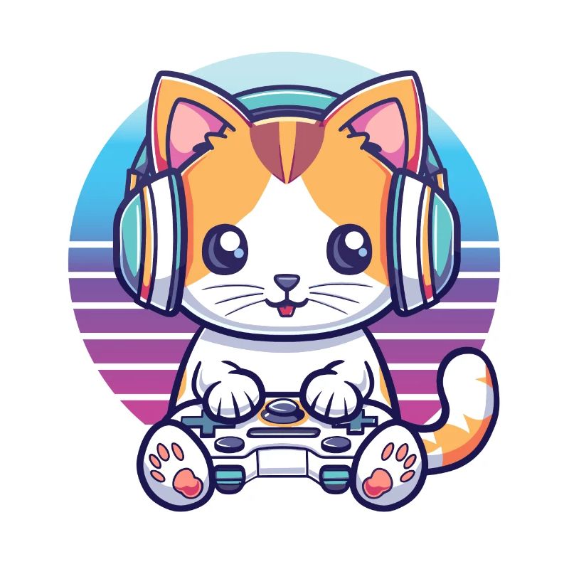 Fond rétro de jeu de chat