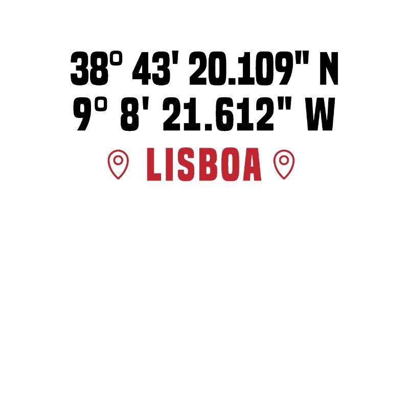 Lisboa Municipal Stamp - Lisbon Coordinates