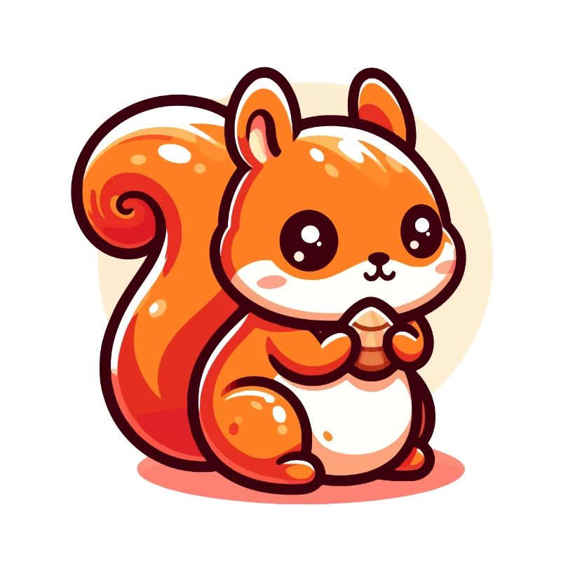 Cute Squirrel Eats a Seed