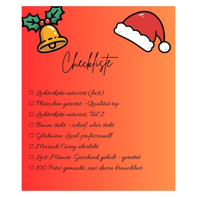 Conception de la liste de contrôle de Noël