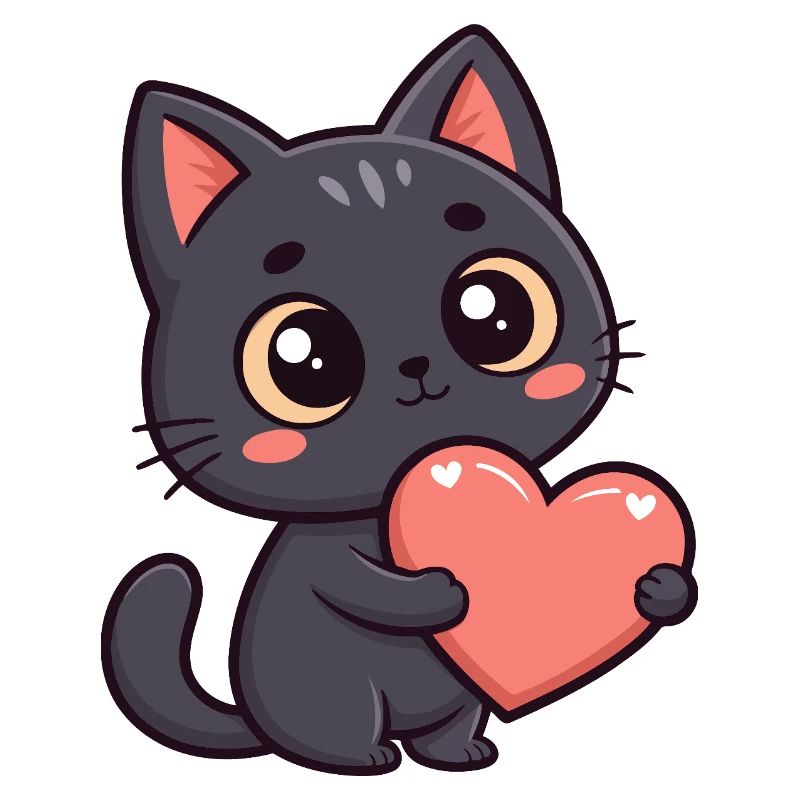 Black Cat Tender Heart