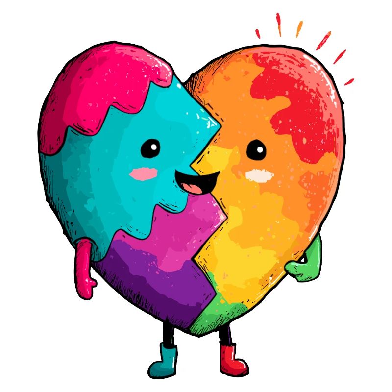 Rainbow Heart Hug