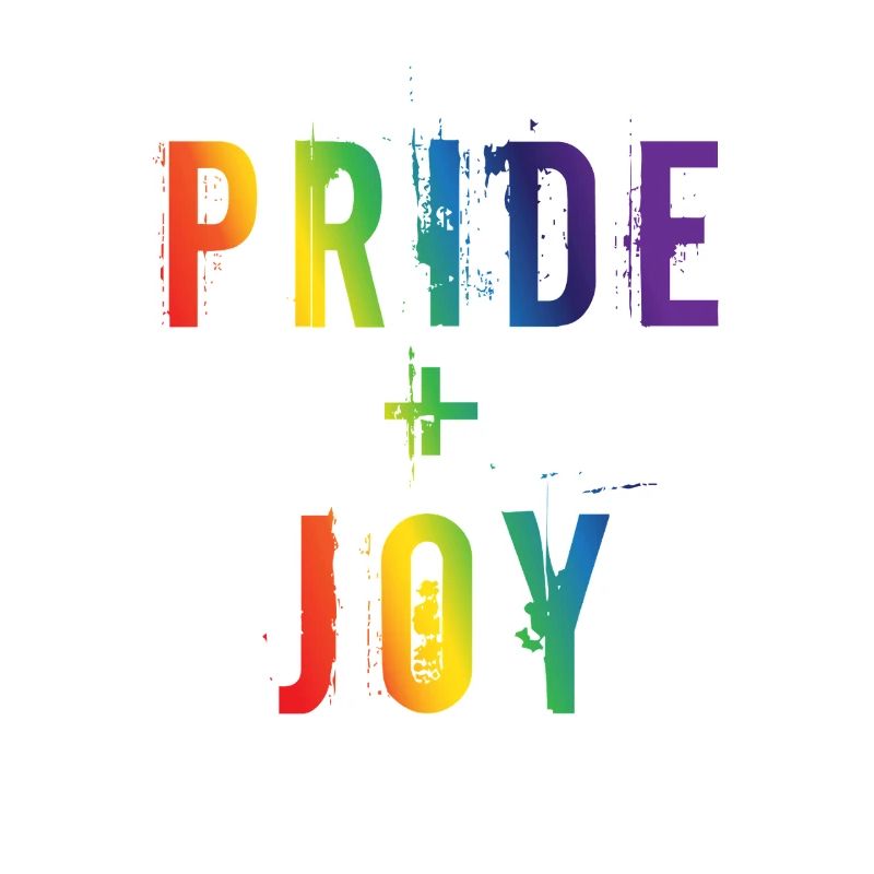 Pride Joy Rainbow LGBTQ Typography Design