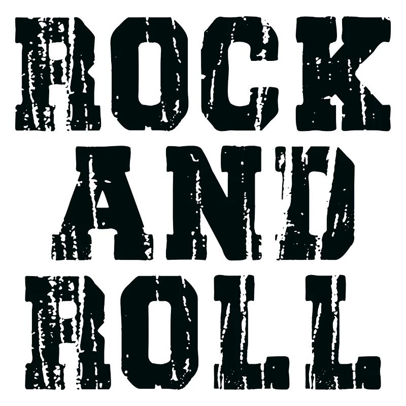 Rock and Roll Distressed bold Typography Design