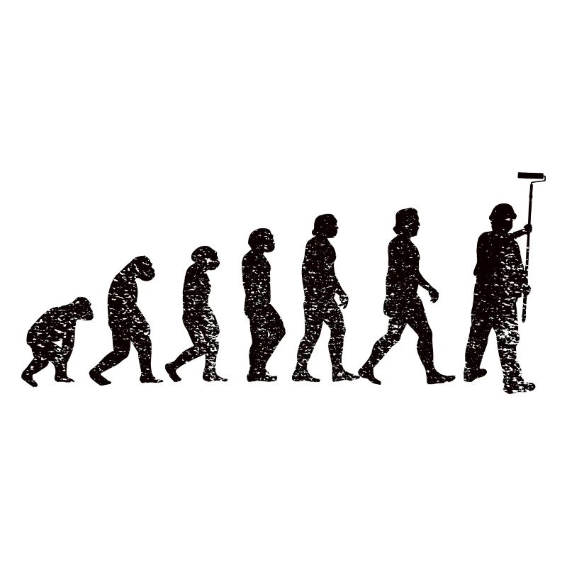 Painter and Varnisher Evolution Brush Painting
