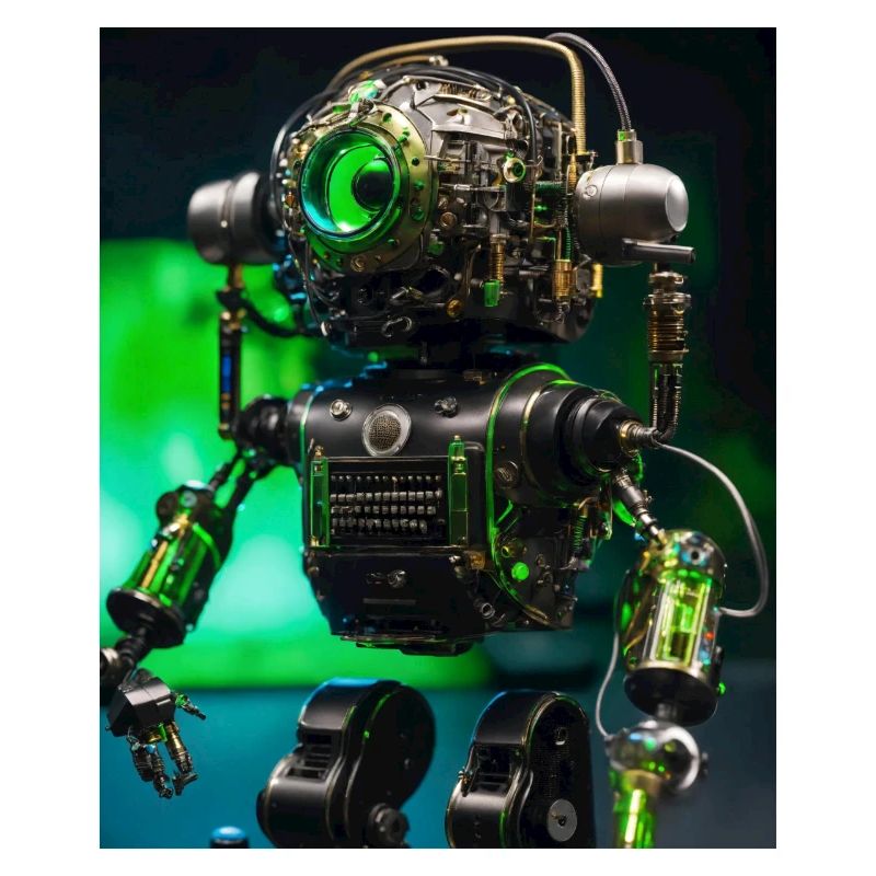 Digitale Kunst eines Roboter-Mikrofons