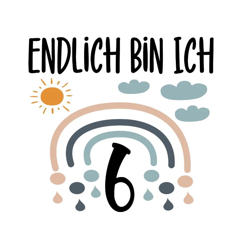 Geschenkidee sechster Geburtstag Endlich ich bin 6