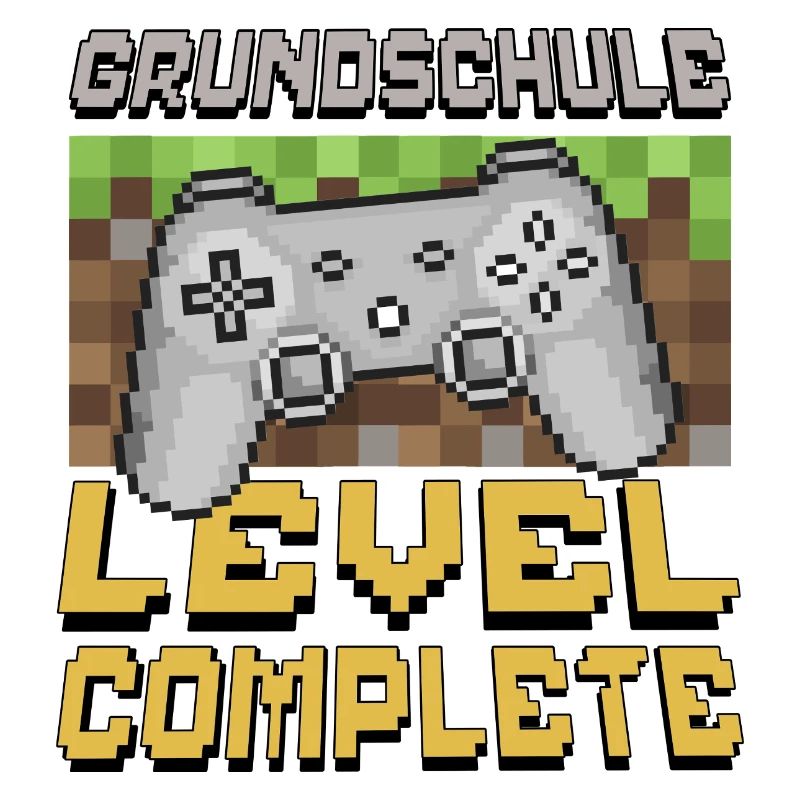 Grundschule level complete Pixel Geschenk