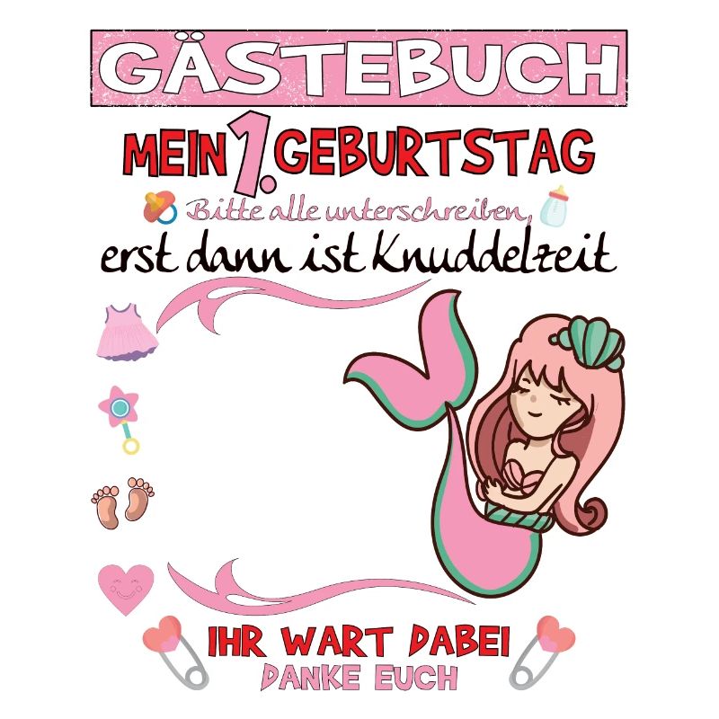 1. Geburtstag Mädchen & Junge Gästebuch