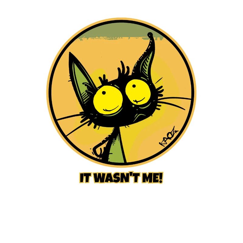Le chat innocent et cool : « Ce n’était pas moi ! »