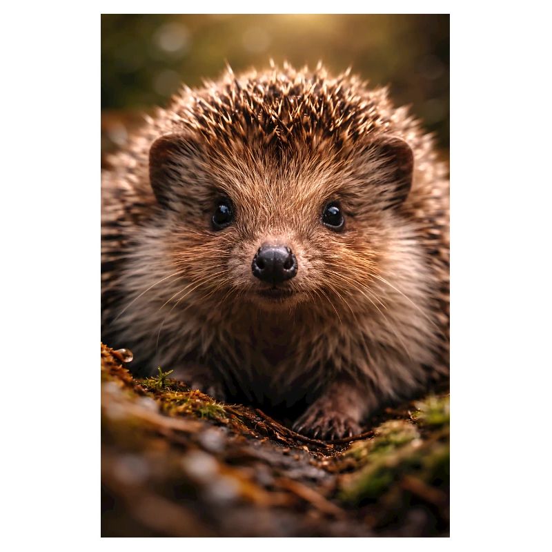 Close hedgehog eyes