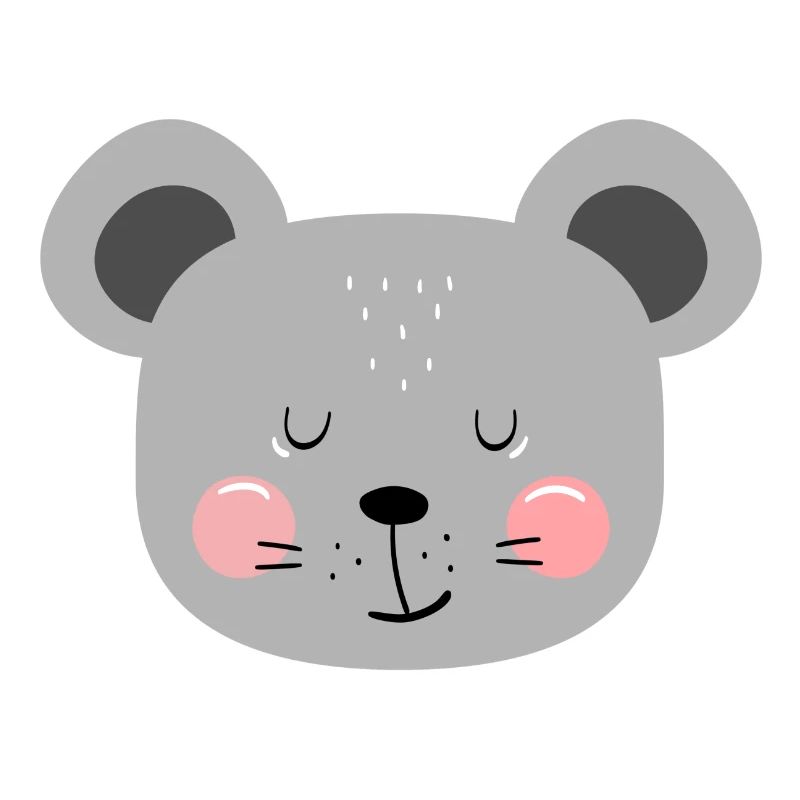 Süße graue Maus Kinder Design