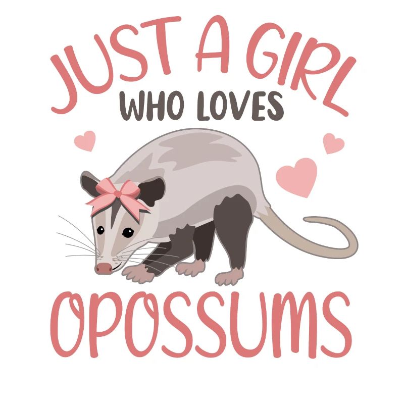 Opossum Herzchen Mädchen Geschenkidee