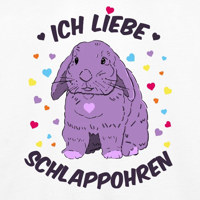 Ich liebe Schlappohren Kaninchen Zwergwidder