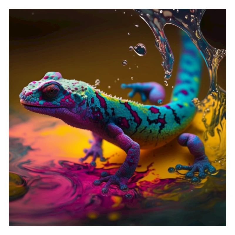 Farbiger Gecko, einzigartiges Design