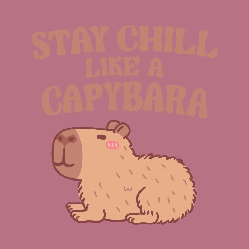 Süßes Capybara Stay Chill wie ein Capybara