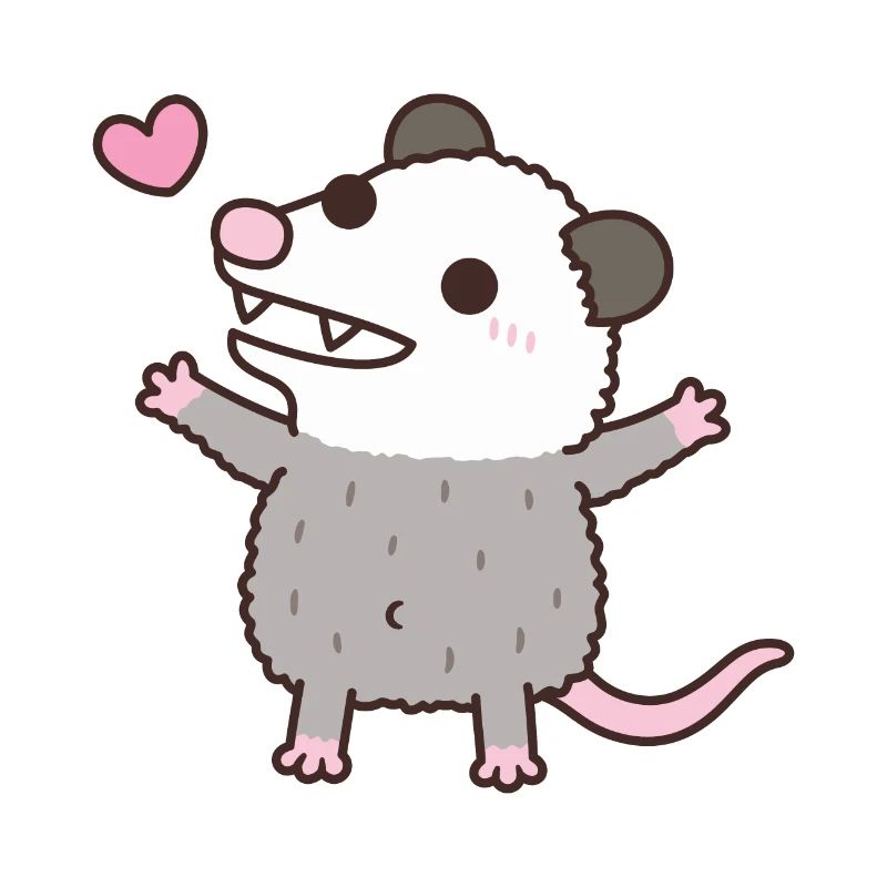Griffonnage d’opossum mignon