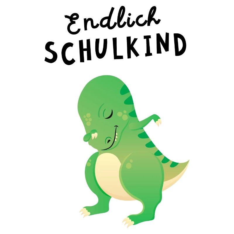 Endlich Schulkind Dinosaurier Dino Einschulung