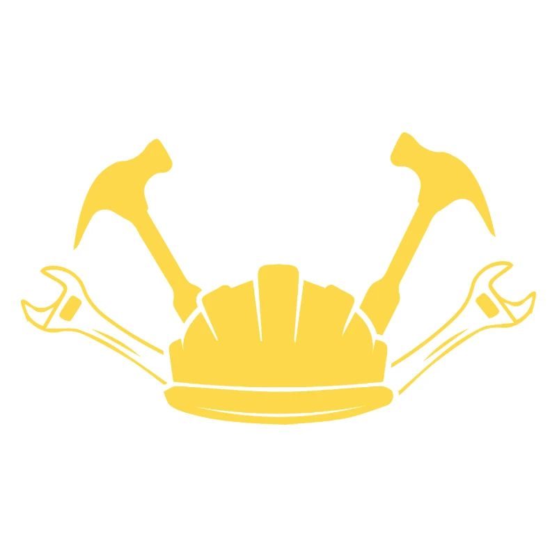 Construction Site Construction Worker Craft Helmet Silhouette