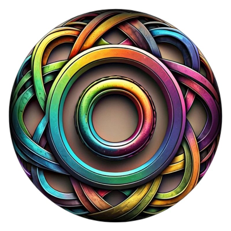 Regenbogen Farben Elemente Knoten