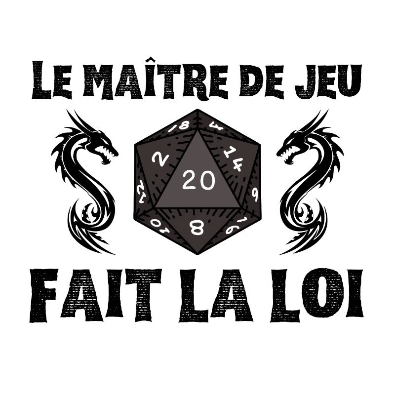 Maître du jeu de rôle donjons D20 M J dragons JDR