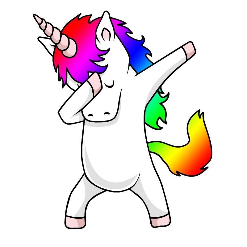 Dab Dance Unicorn Dabbing Einhorn Regenbogen