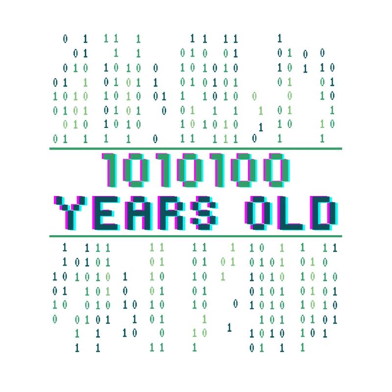84th Birthday 84 years old Binary Code Computer Science