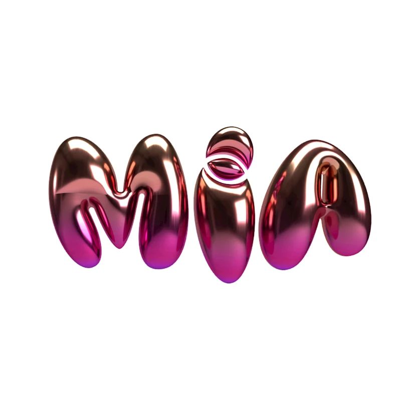 MIA,Balloon,Metallic,3D,Balloon,3D Lettering,Metallic