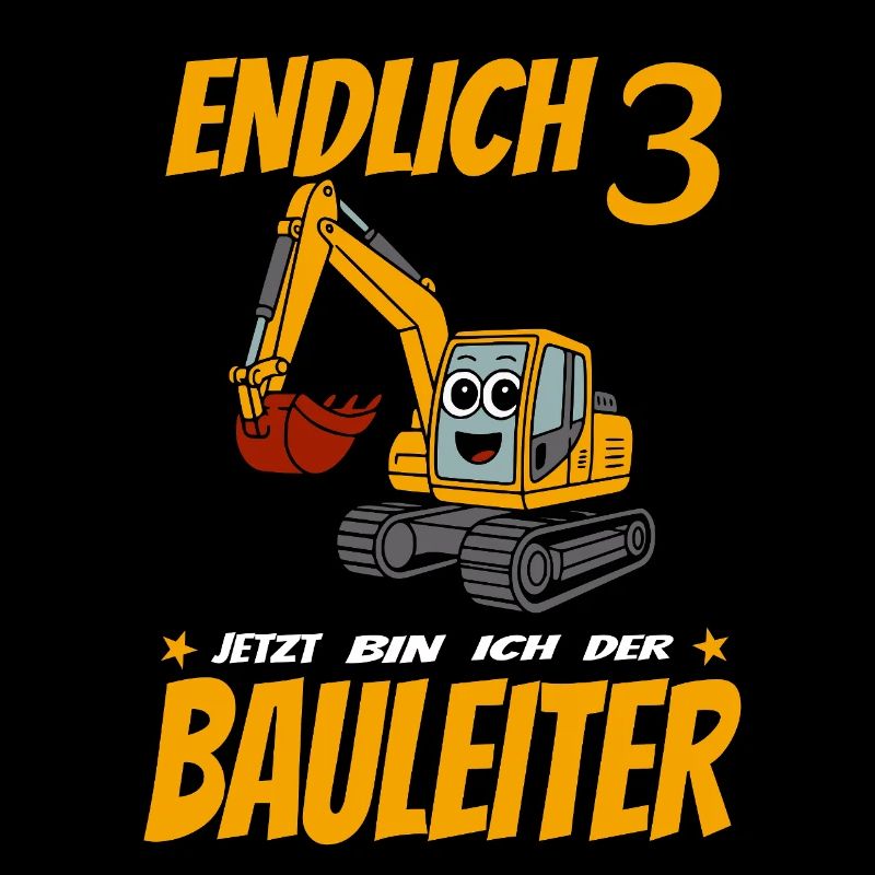 Kinder 3. Geburtstag Bagger 