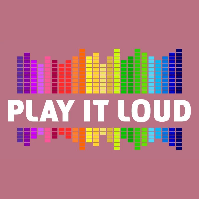 Play it loud Equalizer Musik Regenbogen bunt Disko