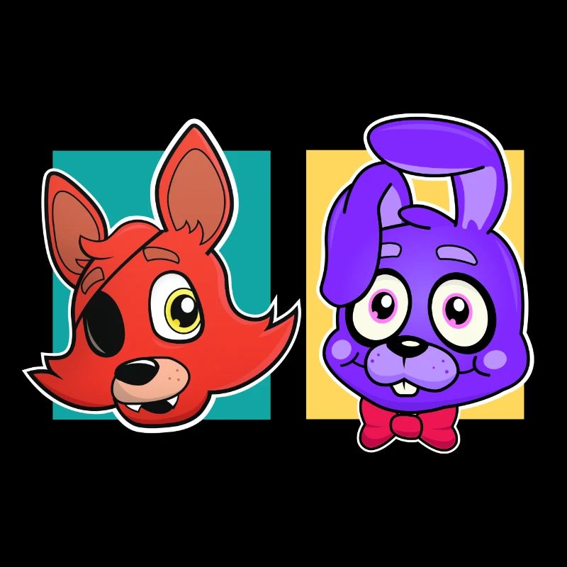 FNAF Foxy Fox and Rabbit - Cute Game Characters