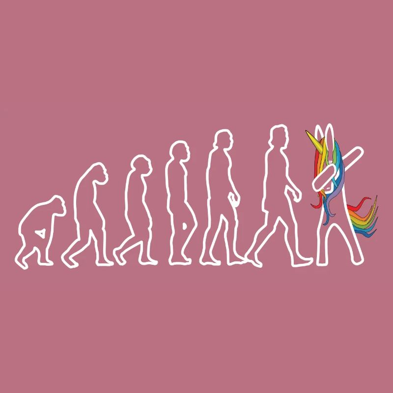 Evolution Einhorn dabbend