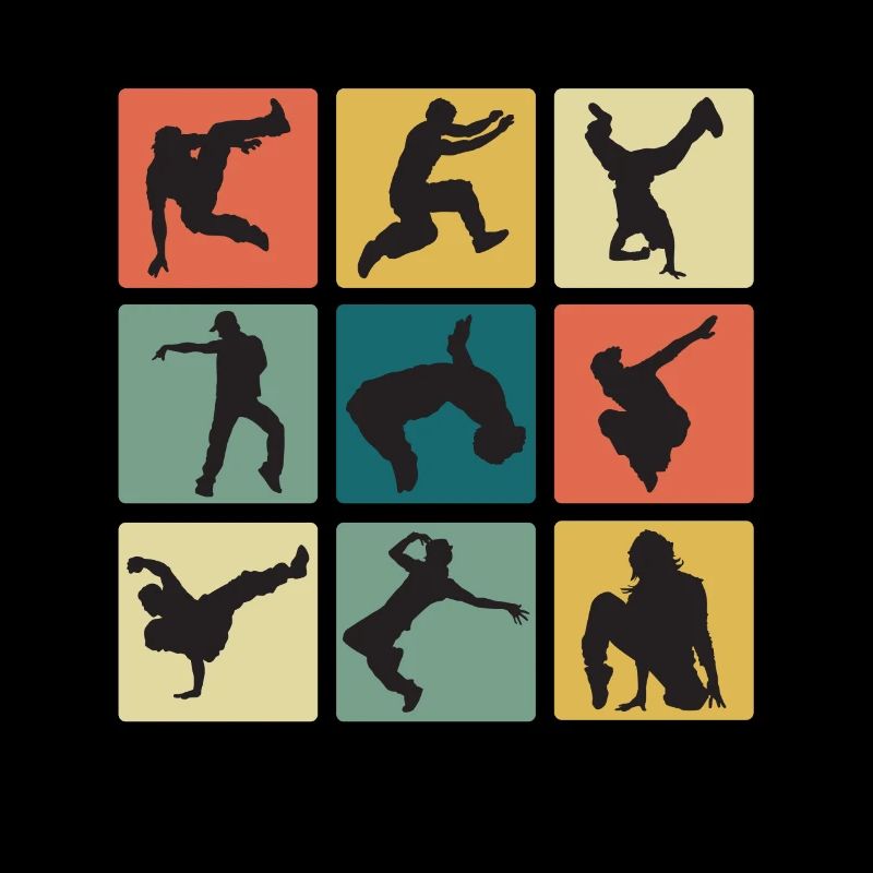 Vintage Breakdance Moves B-Boy Breakdancer