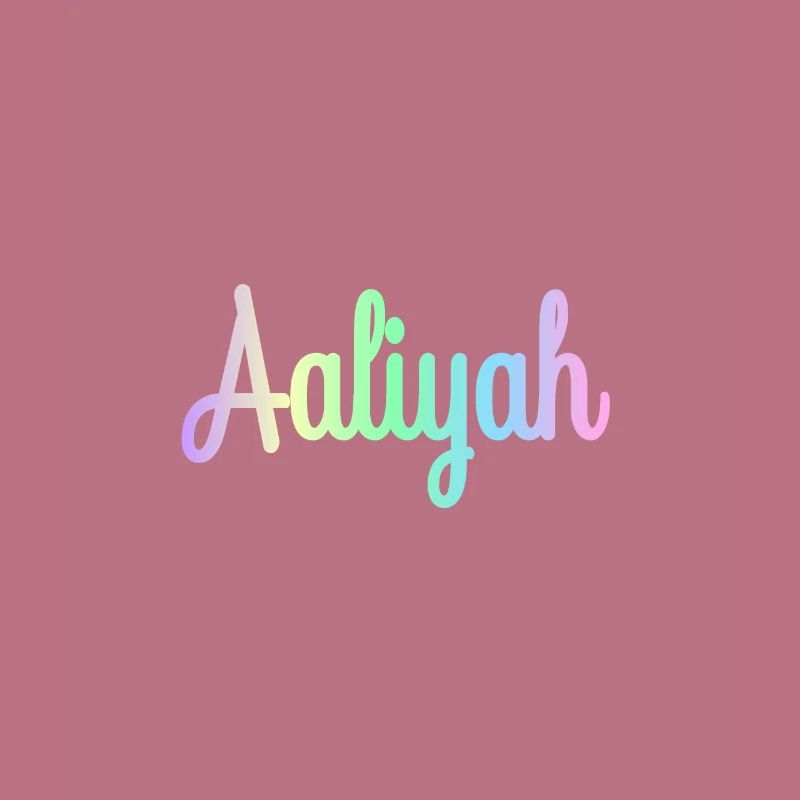 AALIYAH Rainbow Minimalist Cursive