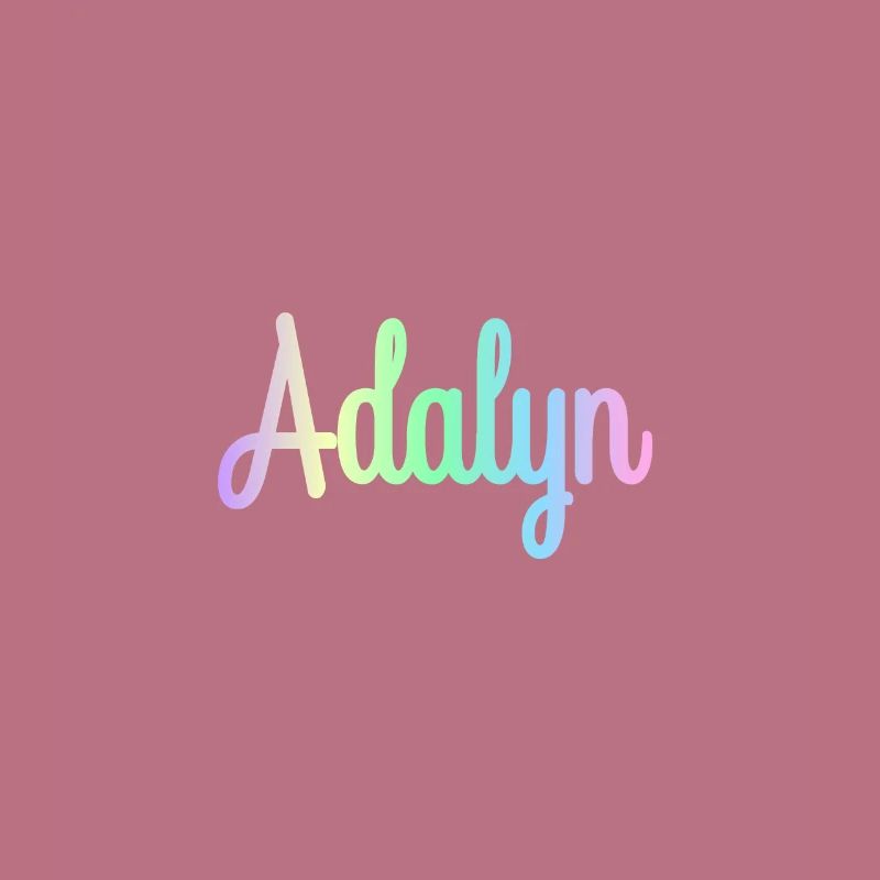 ADALYN Rainbow Minimalist Cursive