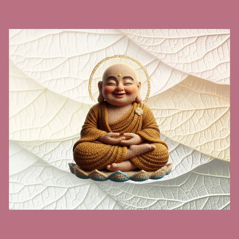 Buddha on leaf pattern