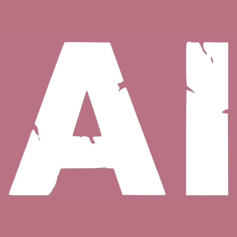 AI Artificial Intelligence Text Grunge Vektor