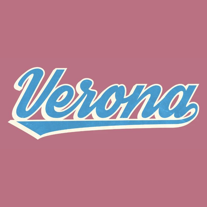Verona Blau Script Logo