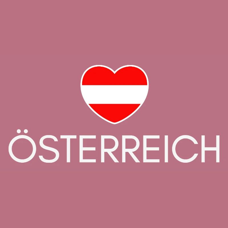 Heart with Austrian flag, Austrian pride